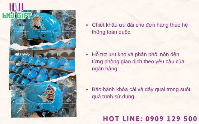 Báo giá sỉ nón bảo hiểm và chính sách sản xuất nón bảo hiểm custom