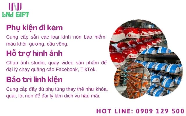 Chính sách hỗ trợ nhà phân phối nón bảo hiểm cao cấp