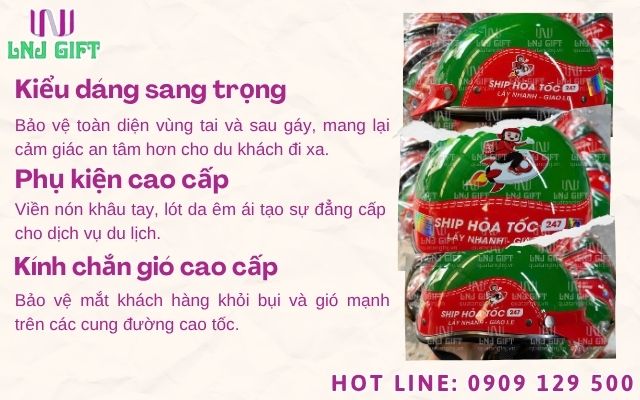 Dòng nón bảo hiểm 3/4 custom sự lựa chọn cao cấp cho các tour du lịch