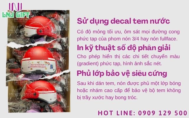 Kỹ thuật dán decal nón bảo hiểm thiết kế phong cách thể thao