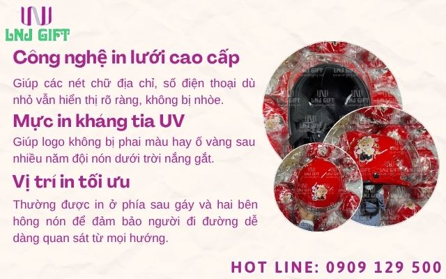 Kỹ thuật in logo lên mũ bảo hiểm sắc nét nhằm định vị thương hiệu