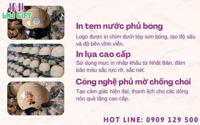 Kỹ thuật in logo lên mũ bảo hiểm phủ bóng cao cấp giúp nâng tầm thương hiệu tài chính