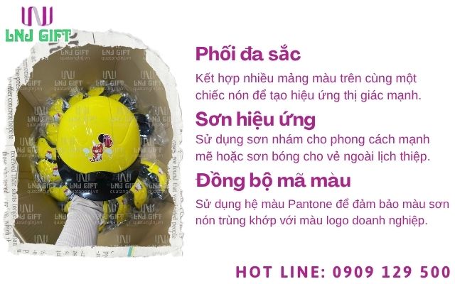 Màu sơn mũ bảo hiểm theo yêu cầu giúp nổi bật thương hiệu