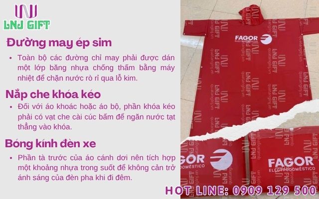 Những chi tiết thông minh cần có trên một chiếc áo mưa thiết kế cao cấp