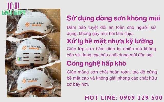 Quy trình sơn mũ bảo hiểm theo yêu cầu sử dụng nguyên liệu sơn an toàn