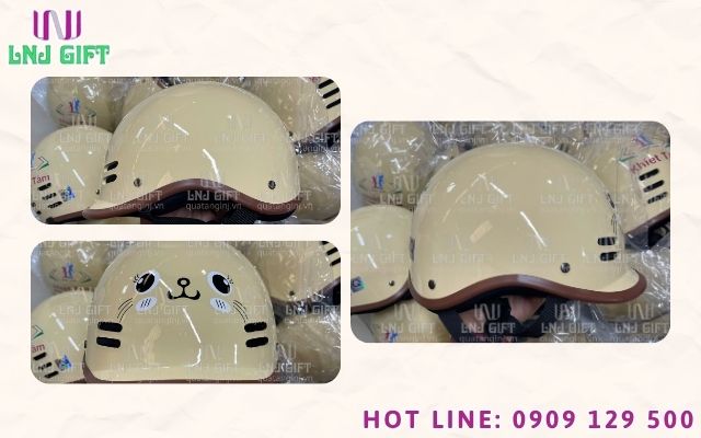 Sơn nón bảo hiểm theo màu sắc chủ đạo của logo công ty