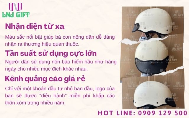 Sức mạnh của nón bảo hiểm quảng cáo trong việc tiếp cận khách hàng