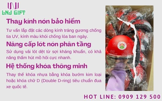 Thay kính nón bảo hiểm chống lóa và nâng cấp lót nón êm ái