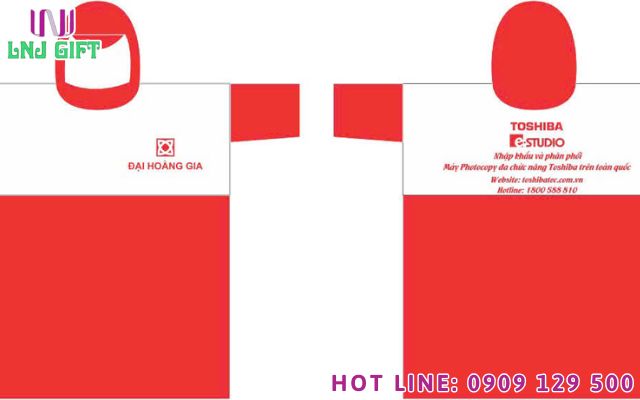Thiết kế áo mưa cánh dơi và áo mưa 2 đầu in logo cho khối ngành ngân hàng, bảo hiểm