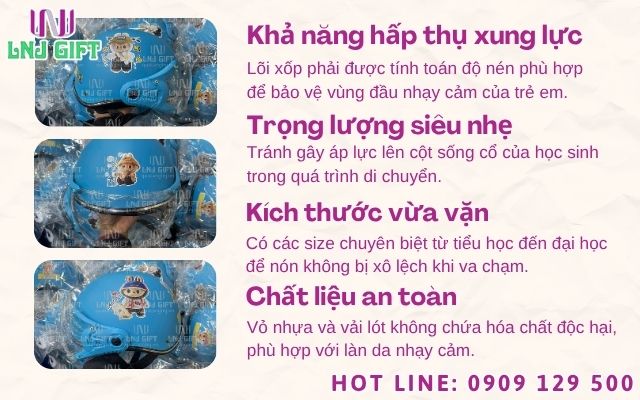 Trang bị nón bảo hiểm đạt chuẩn cho học sinh, sinh viên