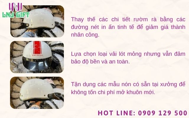Tối ưu chi phí sản xuất với giải pháp nón bảo hiểm custom giá sỉ tại xưởng