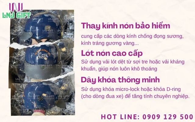 Tư vấn lựa chọn phụ kiện kính nón bảo hiểm và lót nón kháng khuẩn