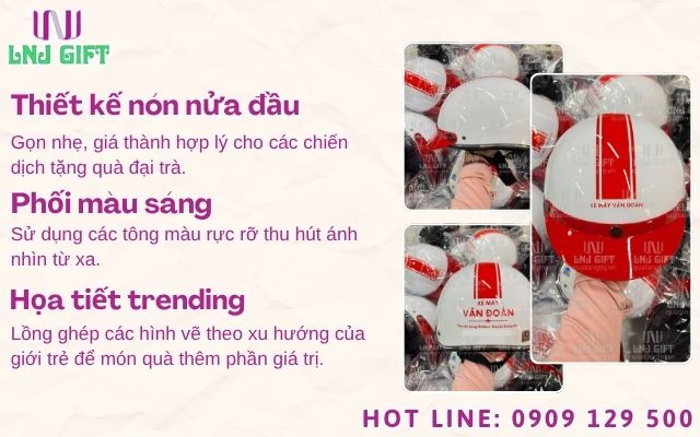 Tư vấn thiết kế nón bảo hiểm theo yêu cầu giúp logo nhãn hàng nổi bật