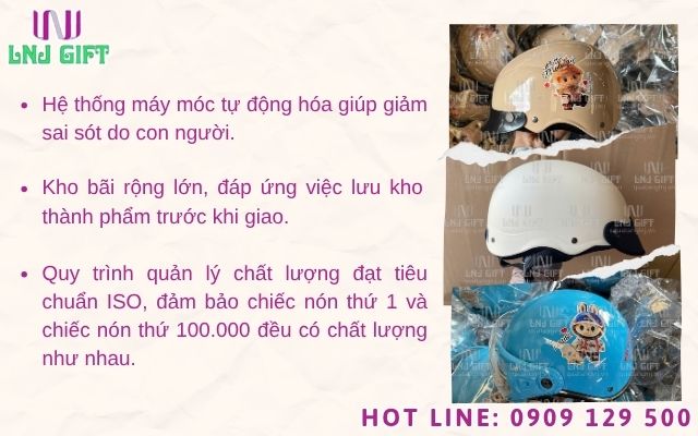 Xưởng làm mũ bảo hiểm chuyên nghiệp đáp ứng sản lượng lớn