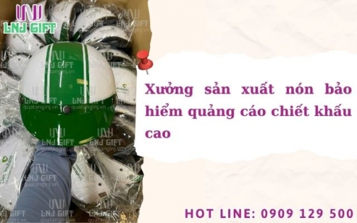 Xưởng sản xuất nón bảo hiểm quảng cáo chiết khấu cao