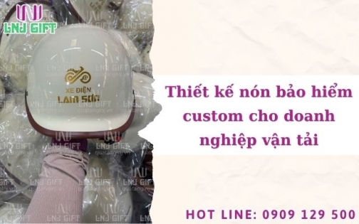 Thiết kế nón bảo hiểm custom cho doanh nghiệp vận tải