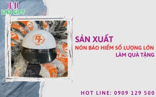 Sản xuất nón bảo hiểm quảng cáo số lượng lớn làm quà tặng
