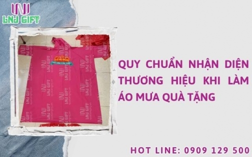 Quy chuẩn nhận diện thương hiệu khi làm áo mưa quà tặng