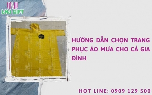 Hướng dẫn chọn trang phục áo mưa cho cả gia đình