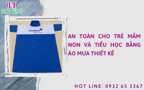 An toàn cho trẻ mầm non và tiểu học bằng áo mưa thiết kế