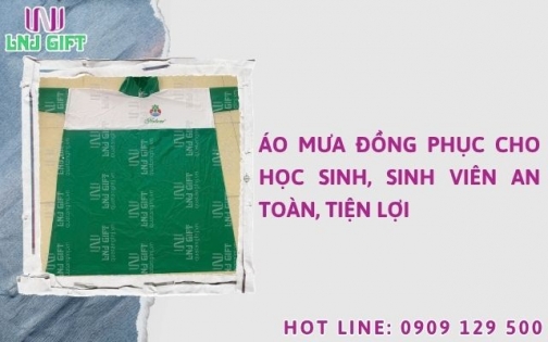 Áo mưa đồng phục cho học sinh, sinh viên an toàn, tiện lợi
