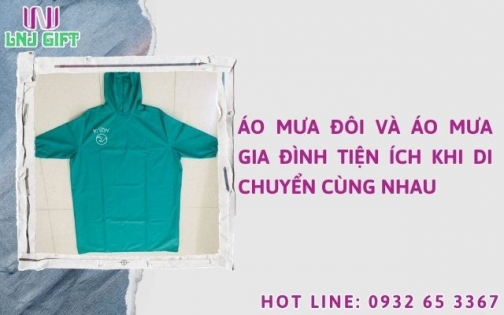 Áo mưa đôi và áo mưa gia đình tiện ích khi di chuyển cùng nhau